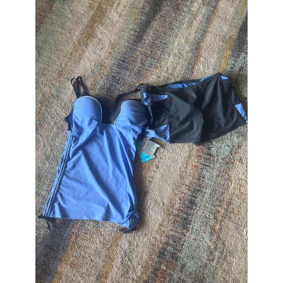 Free Country 2 piece set light blue / black womens sz medium - NWT - Picture 1 of 12